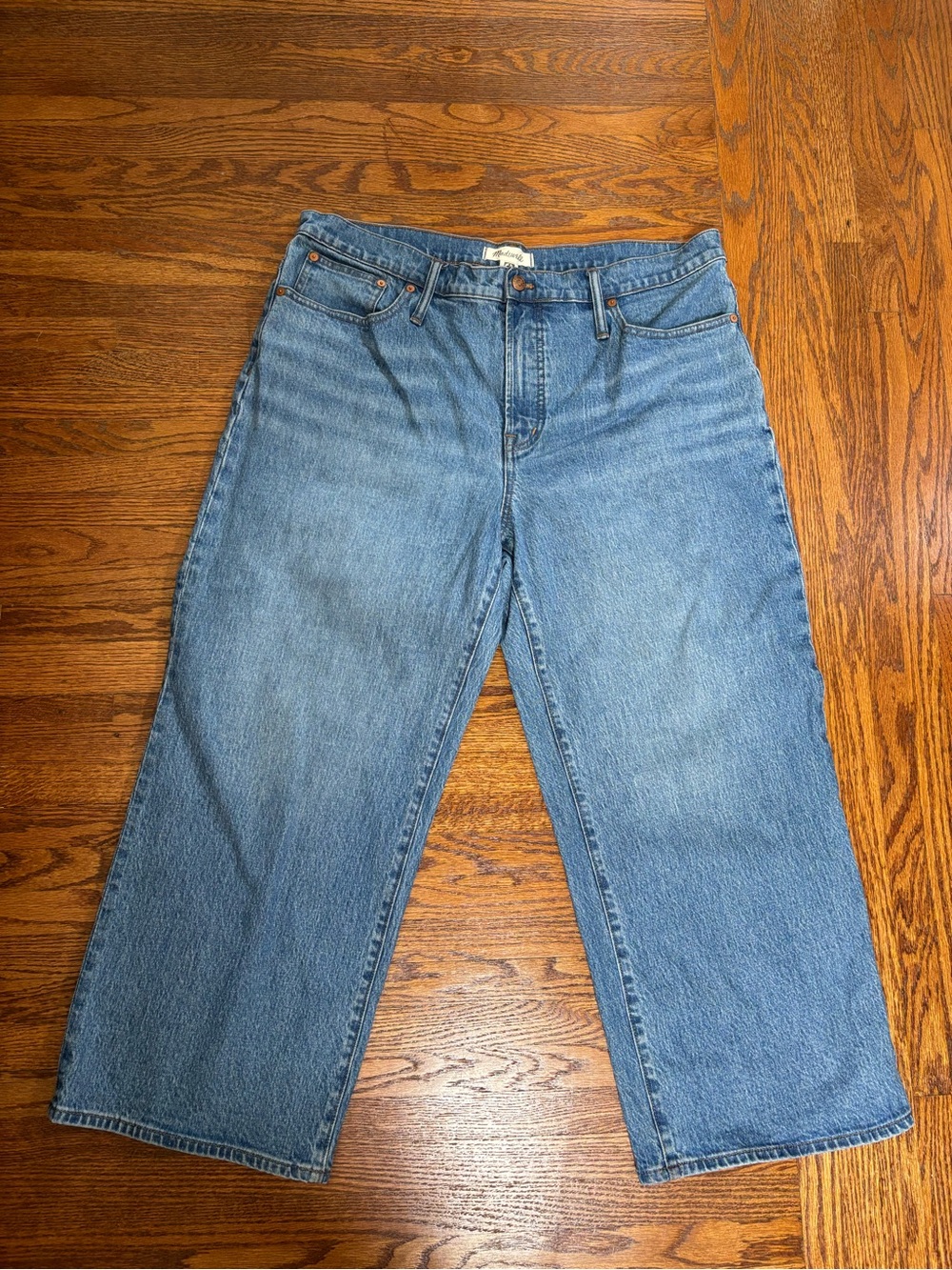 Madewell The Perfect Vintage Wide-Leg Crop Jean - Size 33P